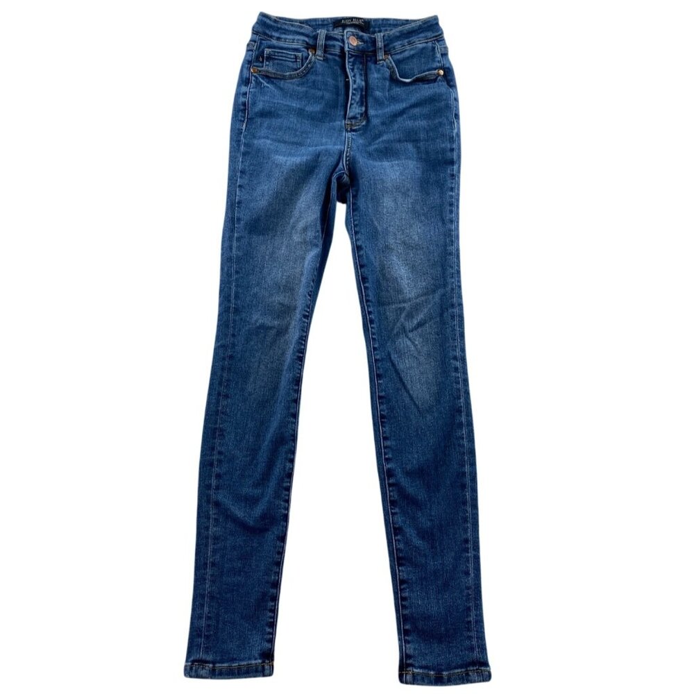 Judy Blue Womens Jeans Size 3/26 Blue Denim Skinny Leg Ankle Mid Rise Stretch